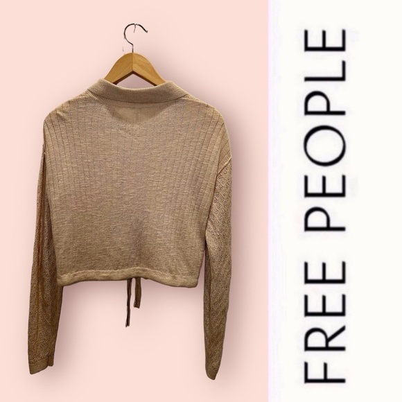 Free People Betty Tie-Front Sweater, Size XS, MSRP $148 - Picture 8 of 11